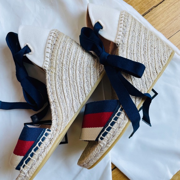 Gucci Sylvie Ankle-Tie Espadrille - Picture 3 of 7